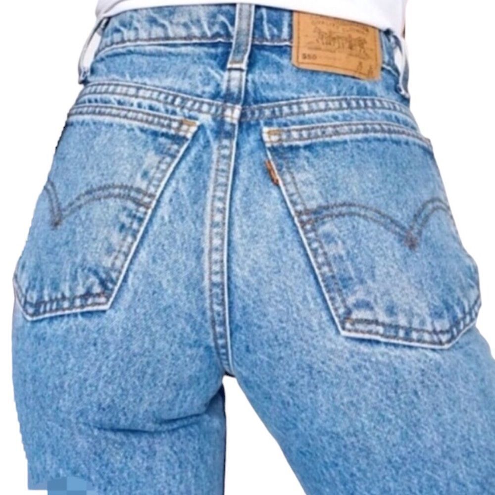 Levi’s Jeans 550 Orange Tab Vintage Mom High Waist Straight Leg Size 27 X 28
